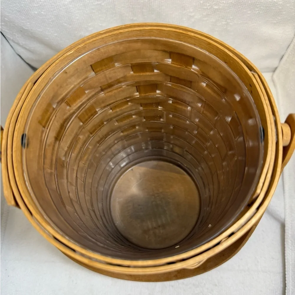 Longaberger Handmade Basket with Brown Finish